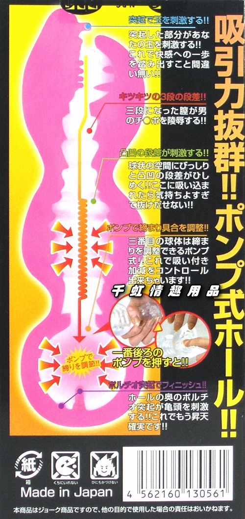 日本NPG (TRIPLE)三段式軟膠質夾吸自慰器