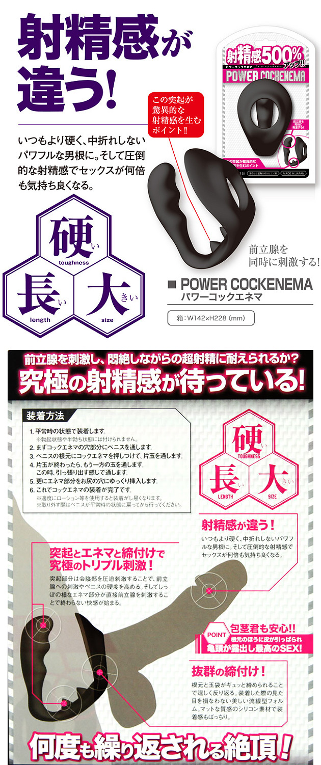 日本NPG‧パワーコック エネマ 射精快感+500% 男用穿戴自爽型前列腺按摩棒 (粉盒)