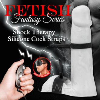 美國原裝進口PIPEDREAM．Fantasy Series系列 Shock Therapy Silicone Cock 電波脈衝矽膠鎖精雙環自慰器