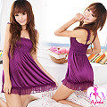 蕾絲肩帶性感睡衣#20730 ( 紫 )