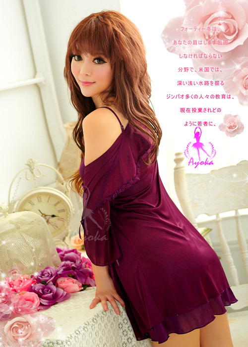 柔緞外罩衫#21633 (紫)