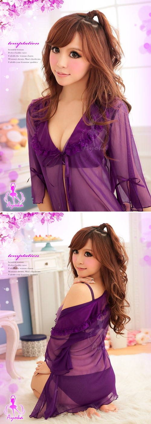 性感外罩衫#21790 (紫)