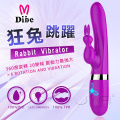 Dibe‧Rabbit Vibrator 狂兔跳躍 6×6變頻防水靜音強力按摩棒(紫)