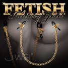 美國PIPEDREAM‧Fetish Fantasy Gold奢華金系列-SM 乳夾掛鍊