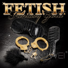 美國PIPEDREAM．Fetish Fantasy Gold奢華黃金系列-眼罩+皮拍+手銬+調情羽毛撢 SM組合套裝禮盒