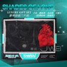 Lovetoy．SHADES OF LOVE．情趣豪華禮盒超值六件組(手銬+後庭塞 +震動環+G點棒+花瓣+骰子)