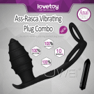 Lovetoy．Ass-Rasca Vibrating Plug Combo 10頻震動組合式鎖精後庭按摩器-桃型螺紋