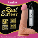 Lovetoy．real extreme系列-加長版三頻震動吸盤逼真按摩棒-8 吋