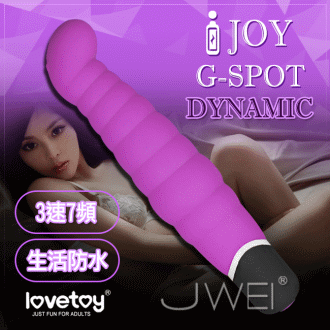 Lovetoy．I JOY G-SPOT 3速7頻 G點潮吹防水震動棒-紫色