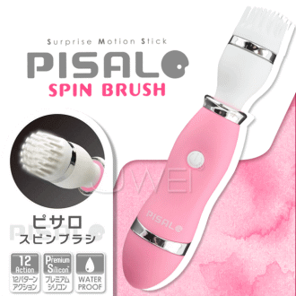 【日本NPG原廠公司貨-保固6個月】PISALO 12段變頻迴轉毛刷AV按摩棒-SPIN BRUSH
